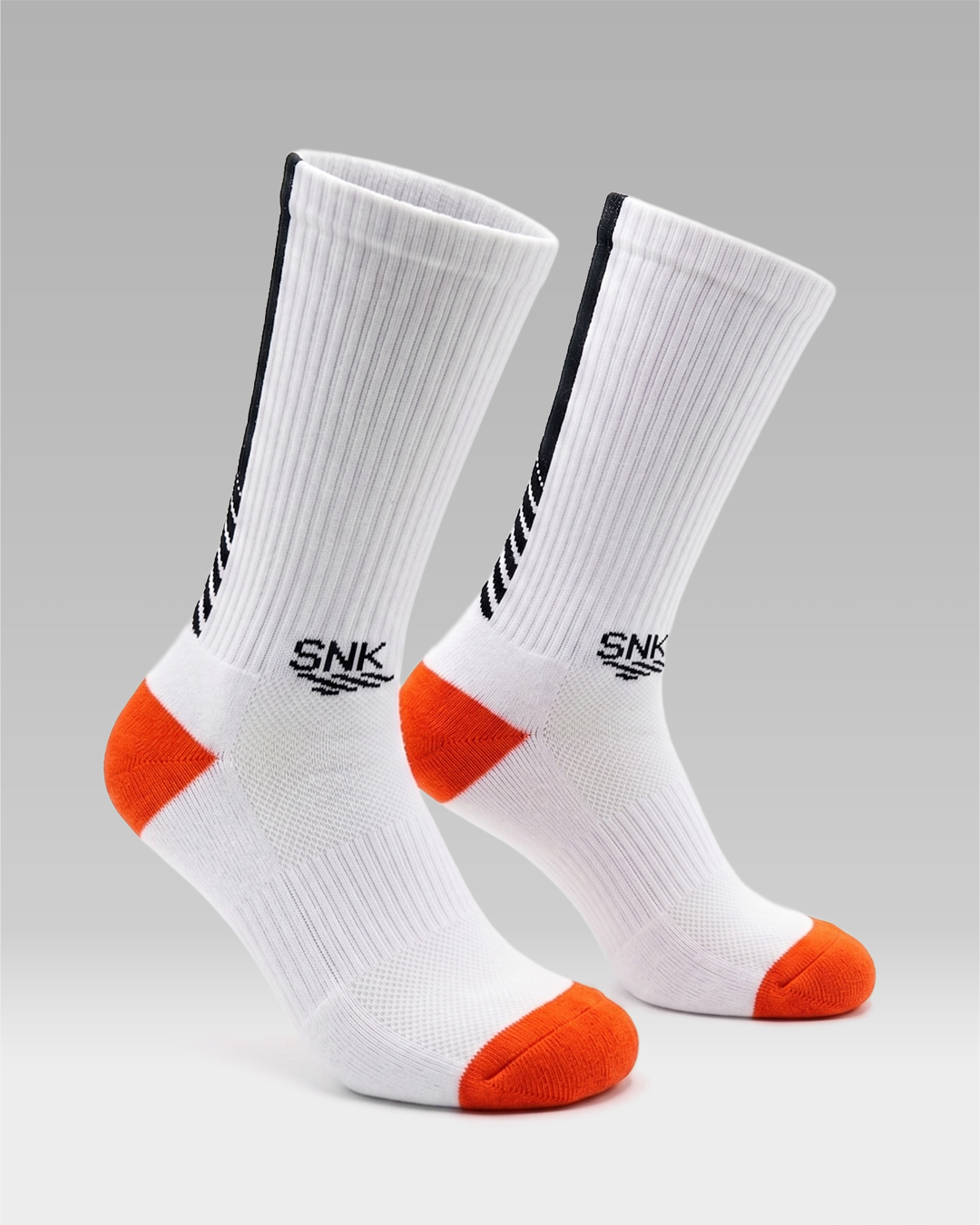 "Just Socks" White/Black/Orange - SNK ATK® Design Lab by SNK ATK Design Lab