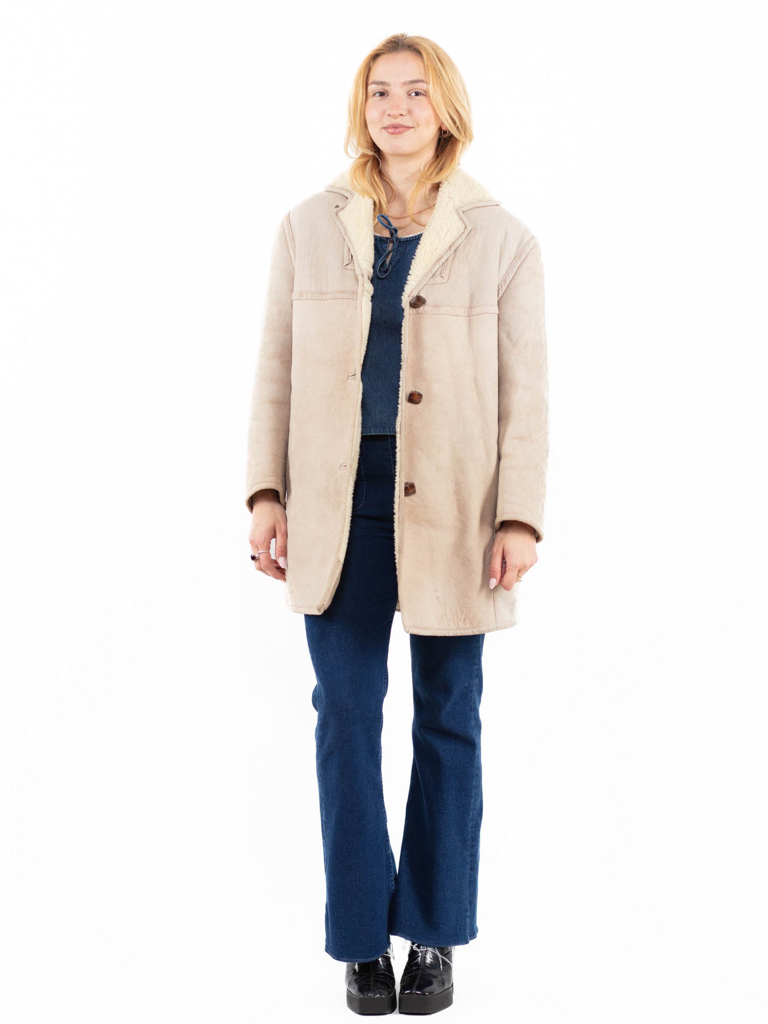 Vintage 80's Women Sheepskin Coat in by Northern Grip