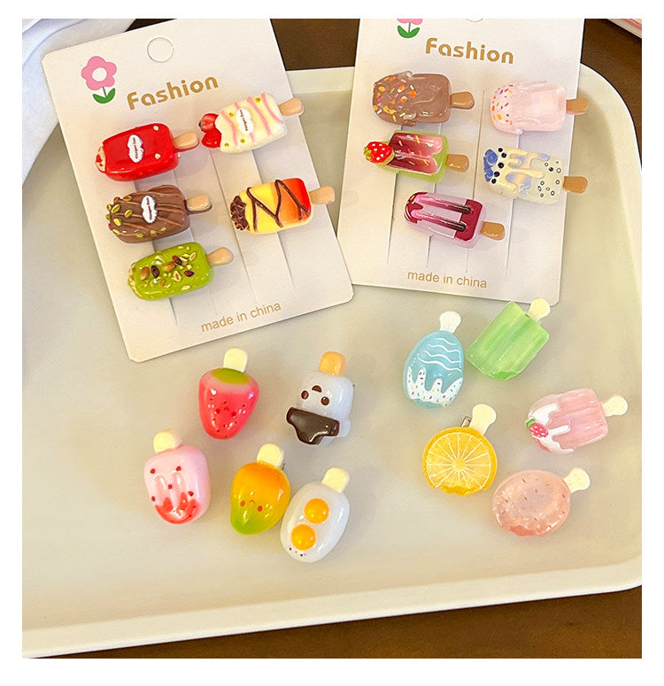 Kawaii Ice Cream Hair Clips by Land Decora