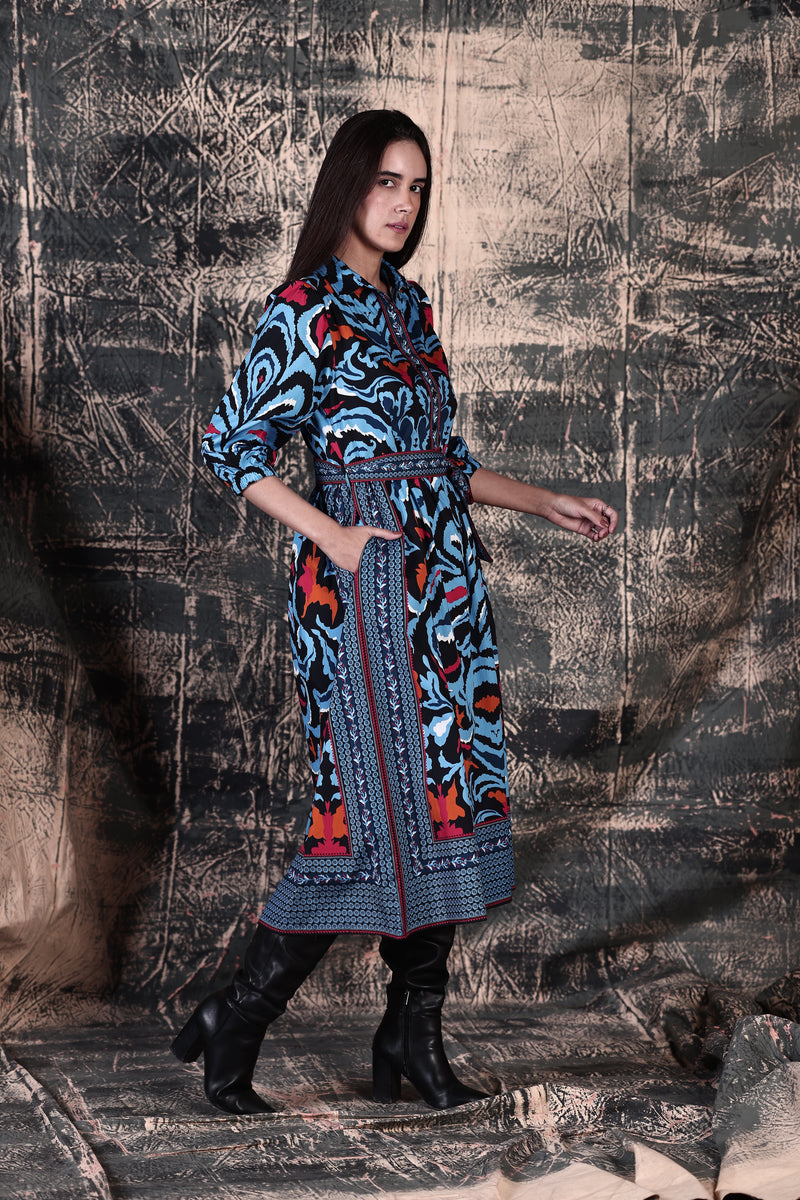 IKAT DAMASK REMI DRESS by Maude Vivante