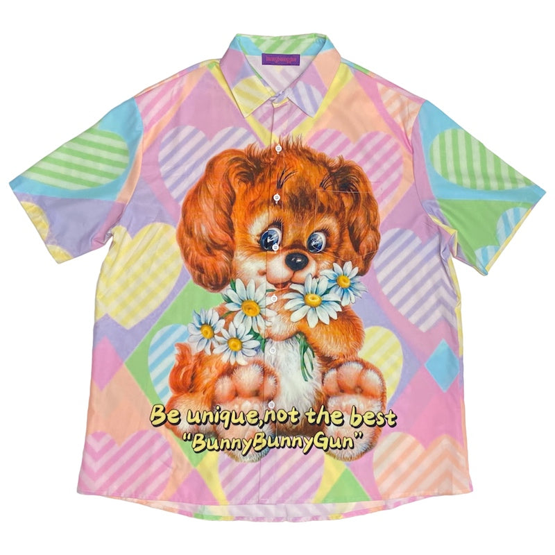 Decora Kei Vintage Dog Oversize Shirt - bunnybunnygun by Land Decora