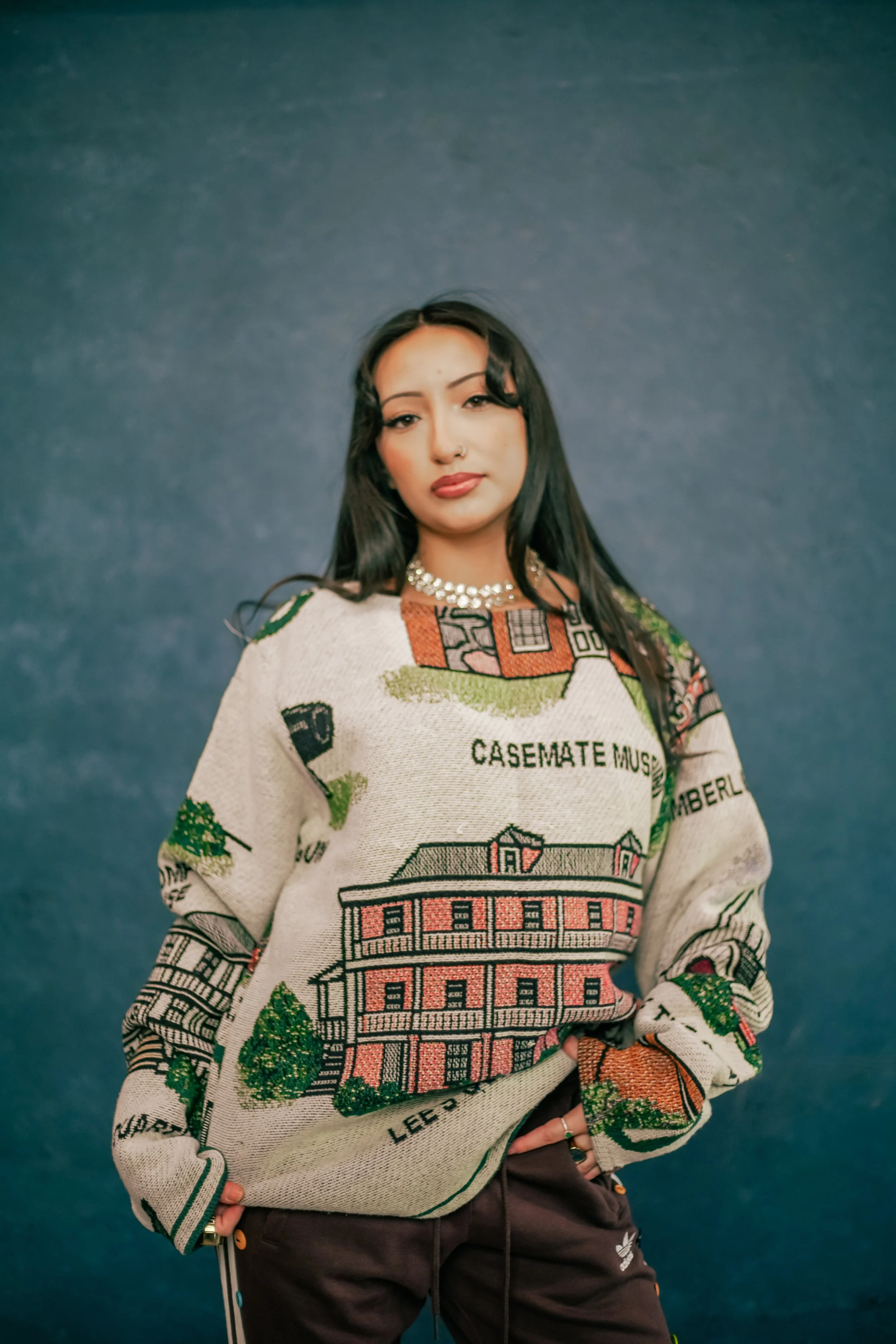 Brick house tapestry blanket jacket by Luvsav