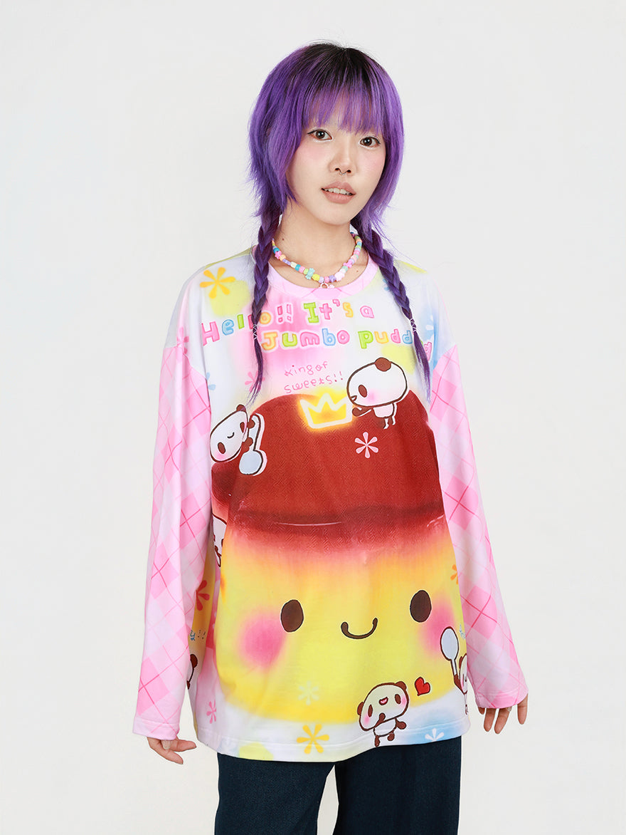 Kawaii Pudding Print Top - Nihon Kids by Land Decora
