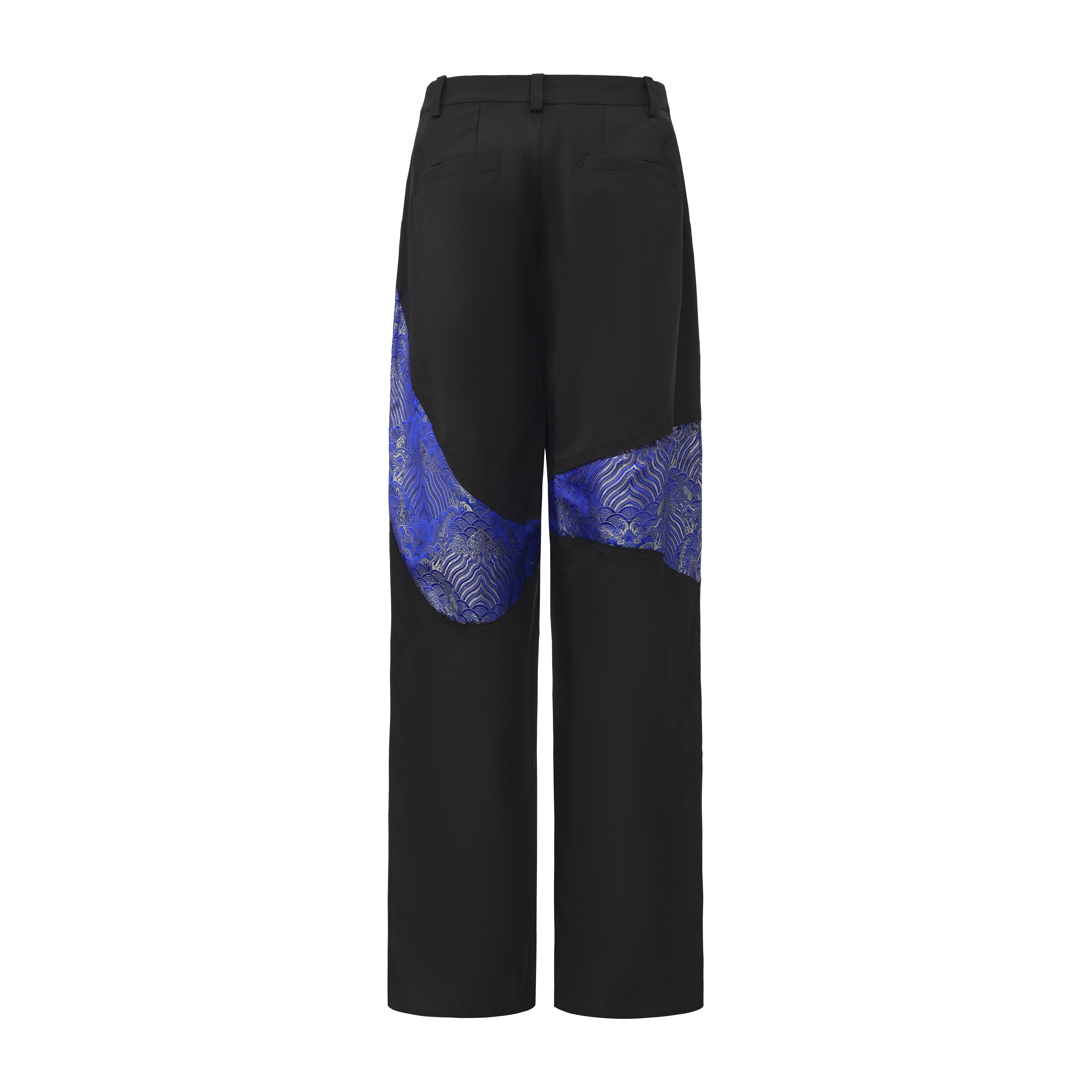 Deng Cotton/Brocade Patch Pants by DAWANG