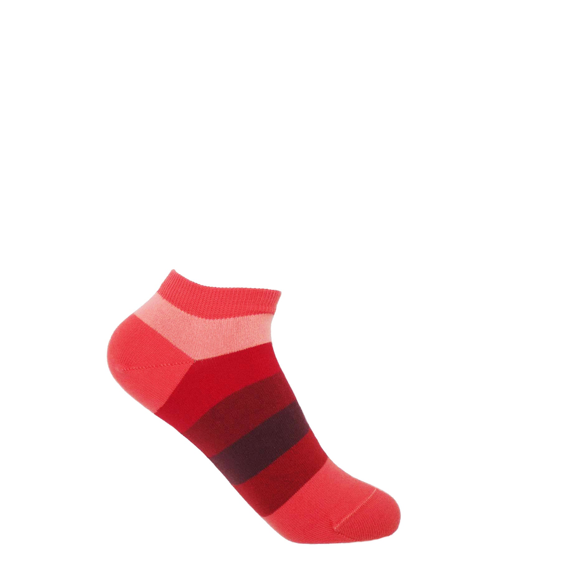 Block Stripe Women's Trainer Socks - Fire by Peper Harow