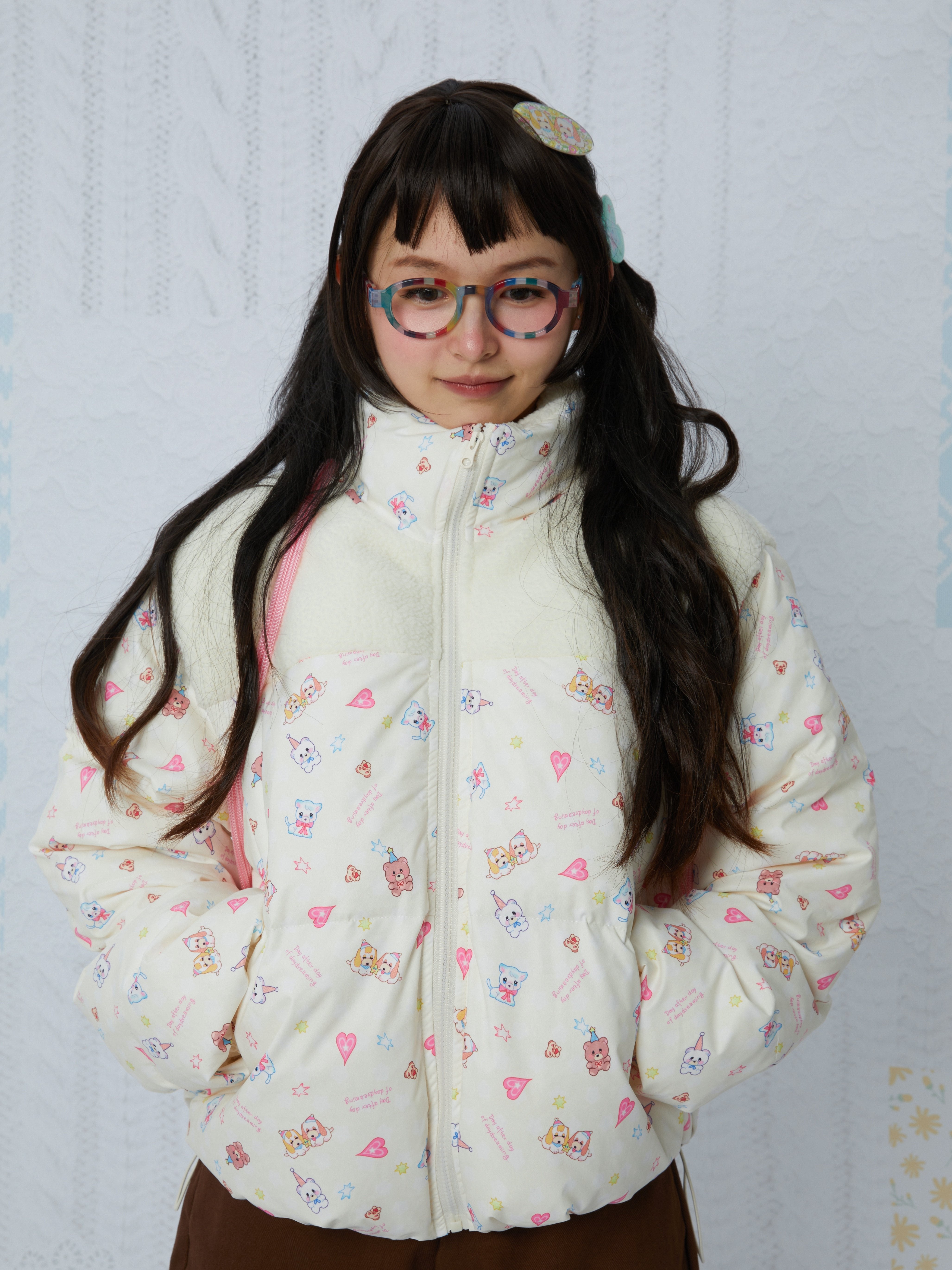 Kawaii Cute Print Down Jacket - KaiXin hostel by Land Decora