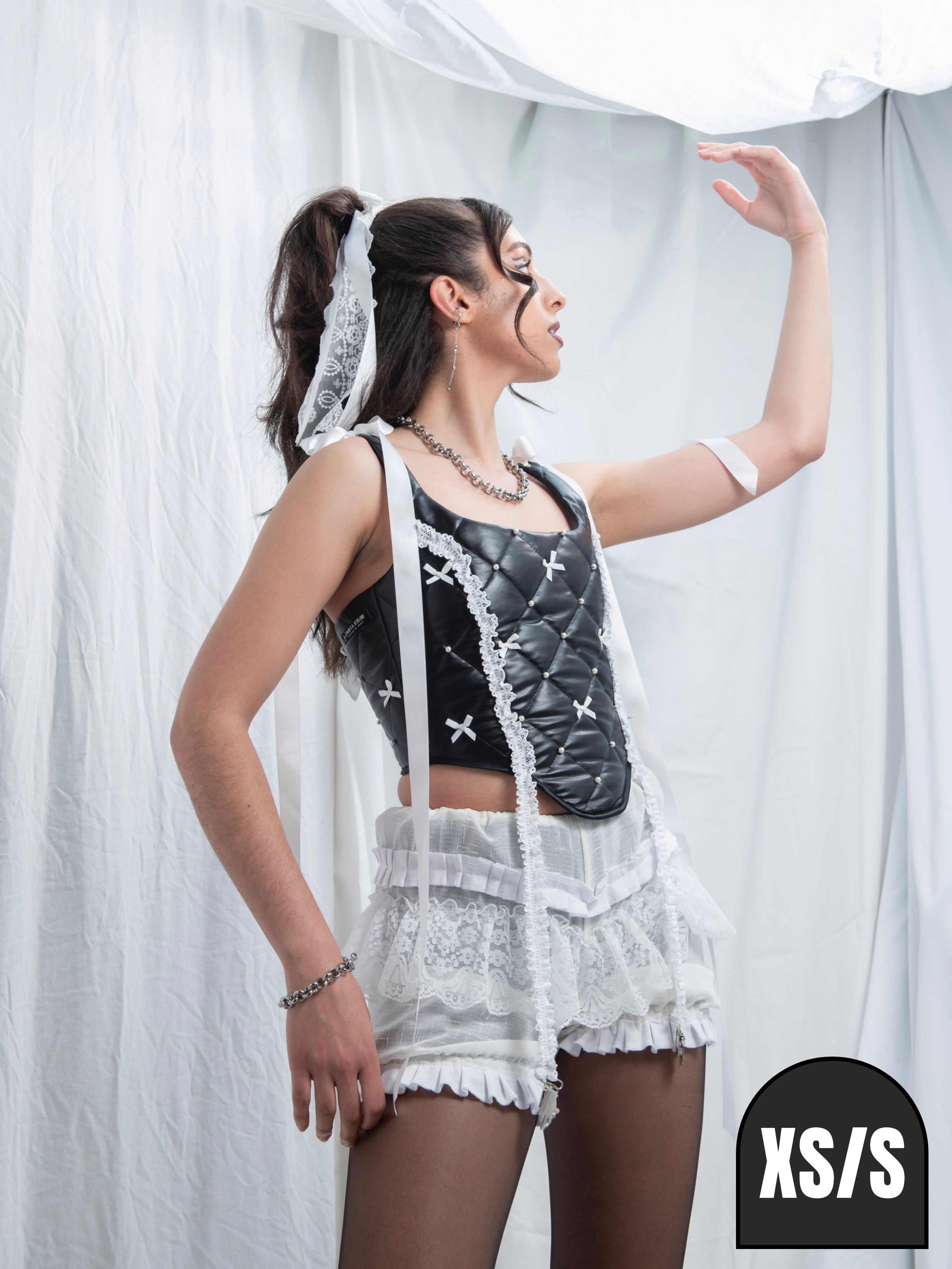 Quilted Leather Soft Corset VFW by Emjota Studio