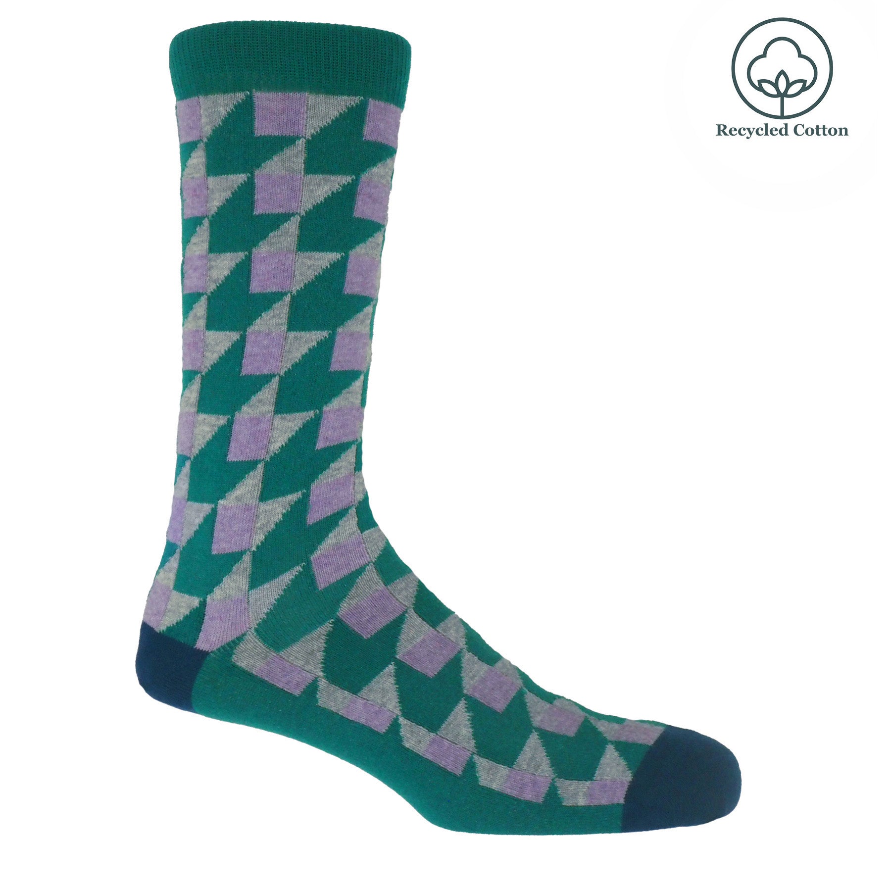 Dimensional Men's Socks - Teal by Peper Harow