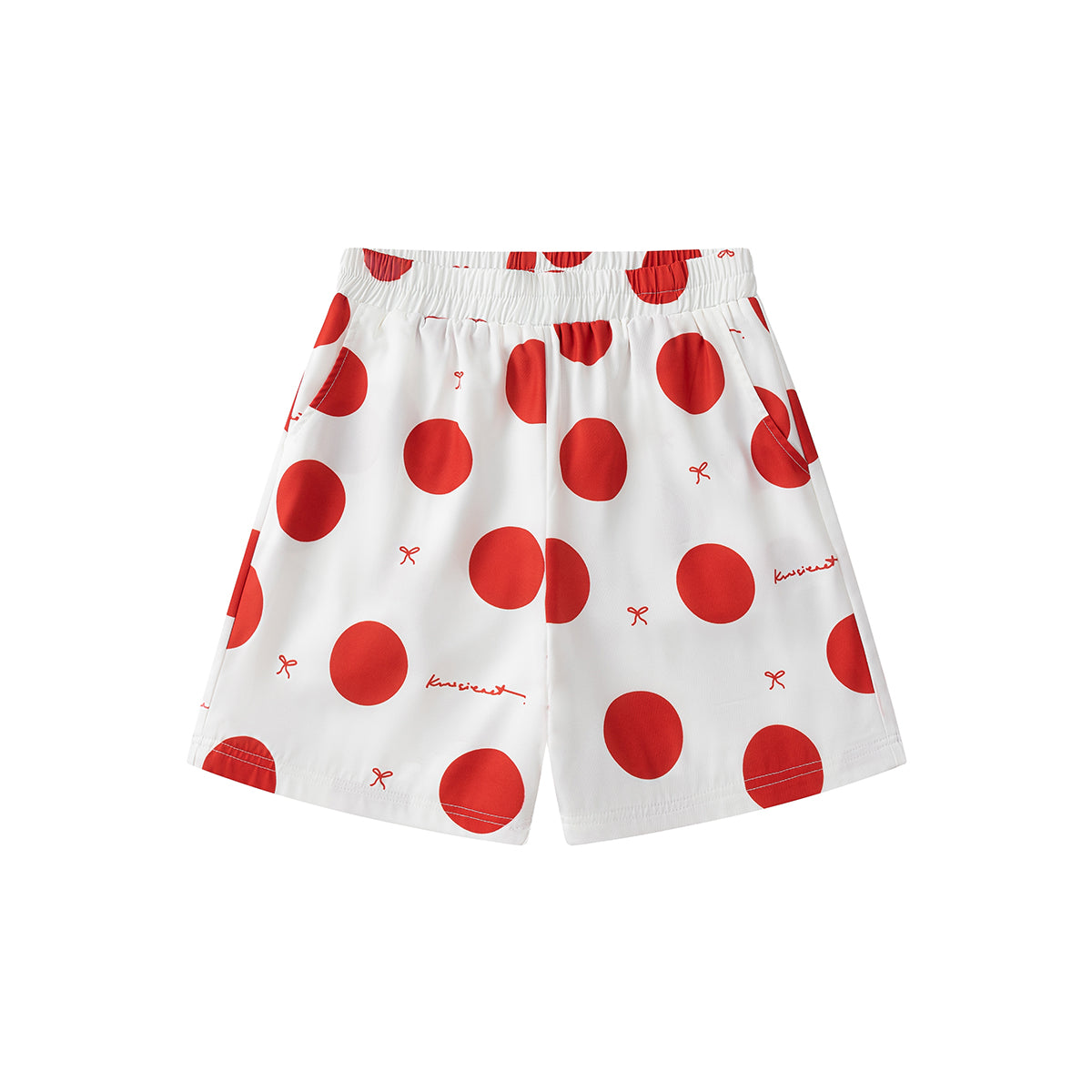 KURIOSITAET Decora Kei White Polka Dot Shorts for Summer by Land Decora