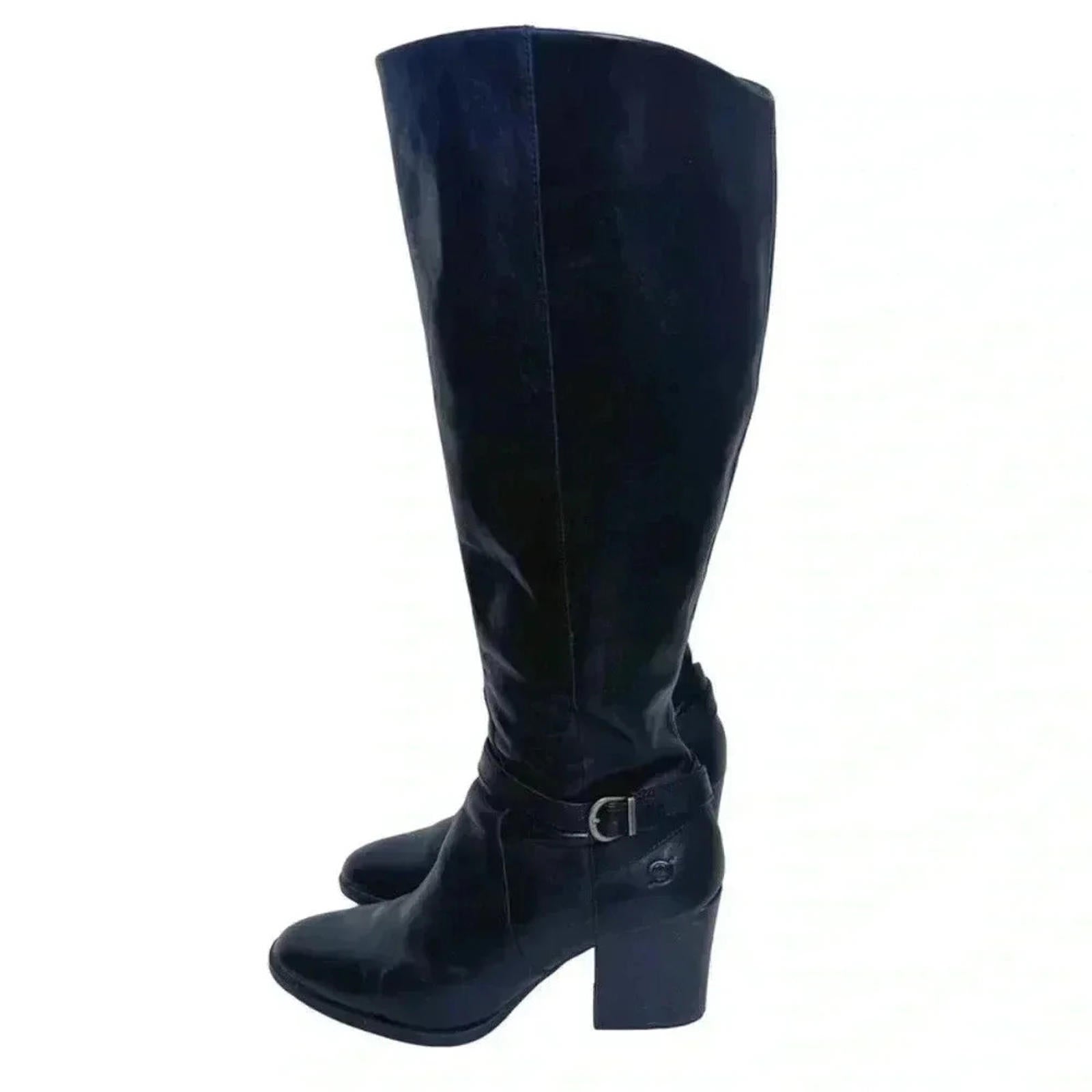 Born Esla Zip Knee High Heeled Boots Women's Size 9.5 by Hot Girl Secondhand