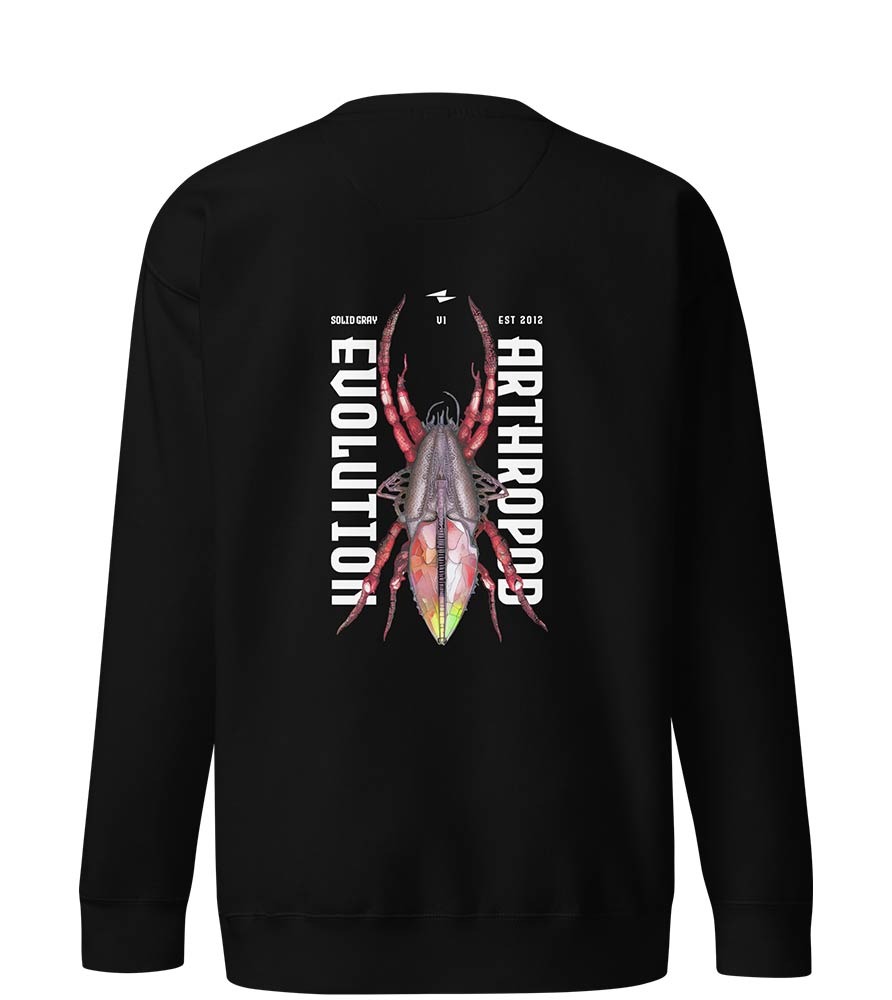 ARTHROPOD EVOLUTION SWEATSHIRT by Solid Gray