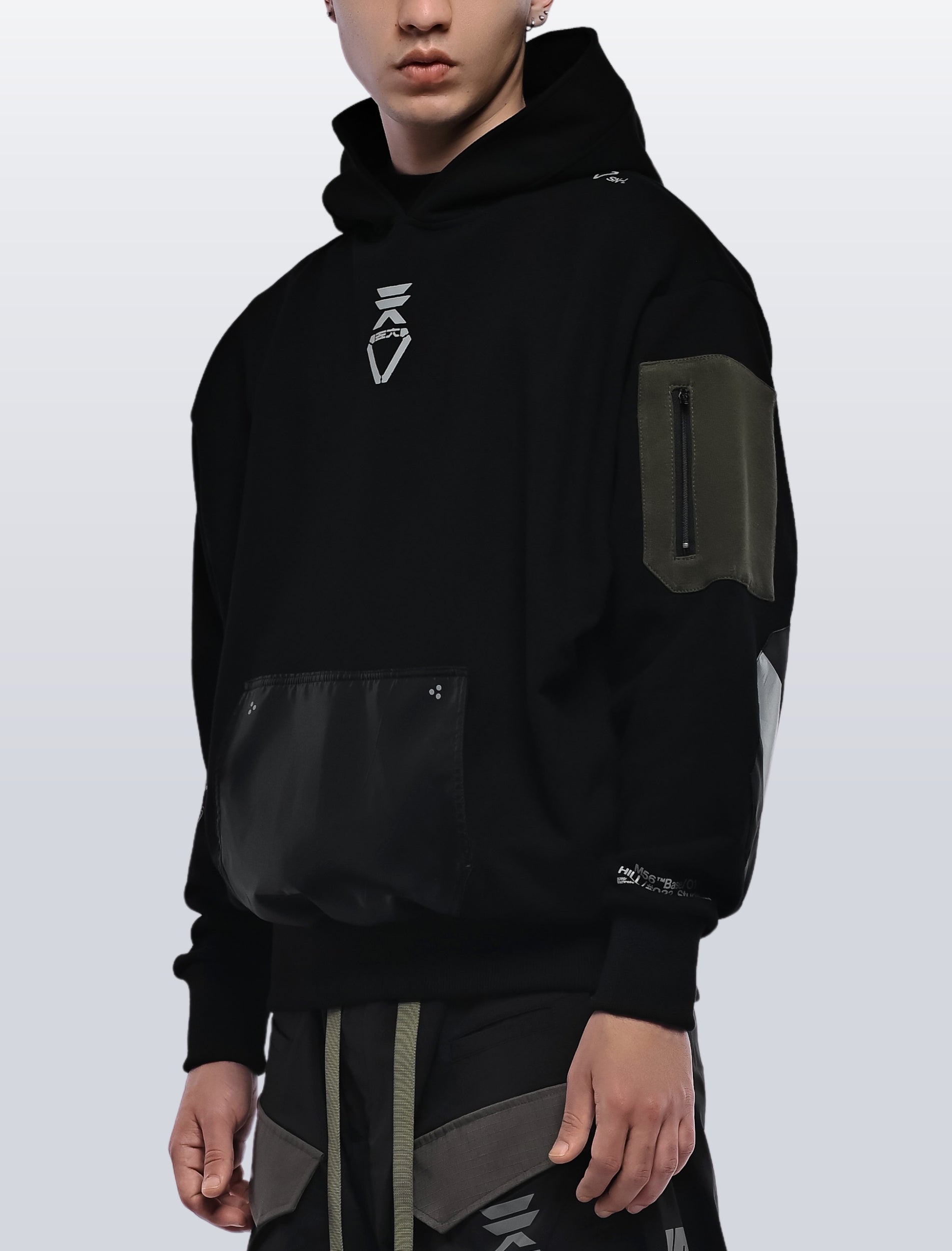 SNK ATK x M56™/Studio - SNK56/PV-F80 Hoodie - Black/Olive - SNK ATK® Design Lab by SNK ATK Design Lab