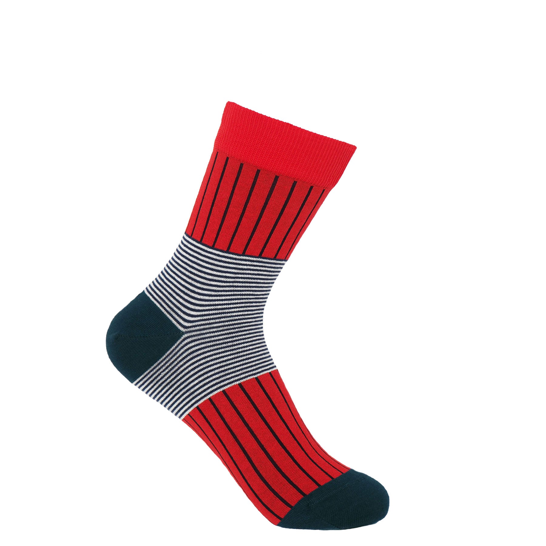 Oxford Stripe Women's Socks - Scarlet by Peper Harow