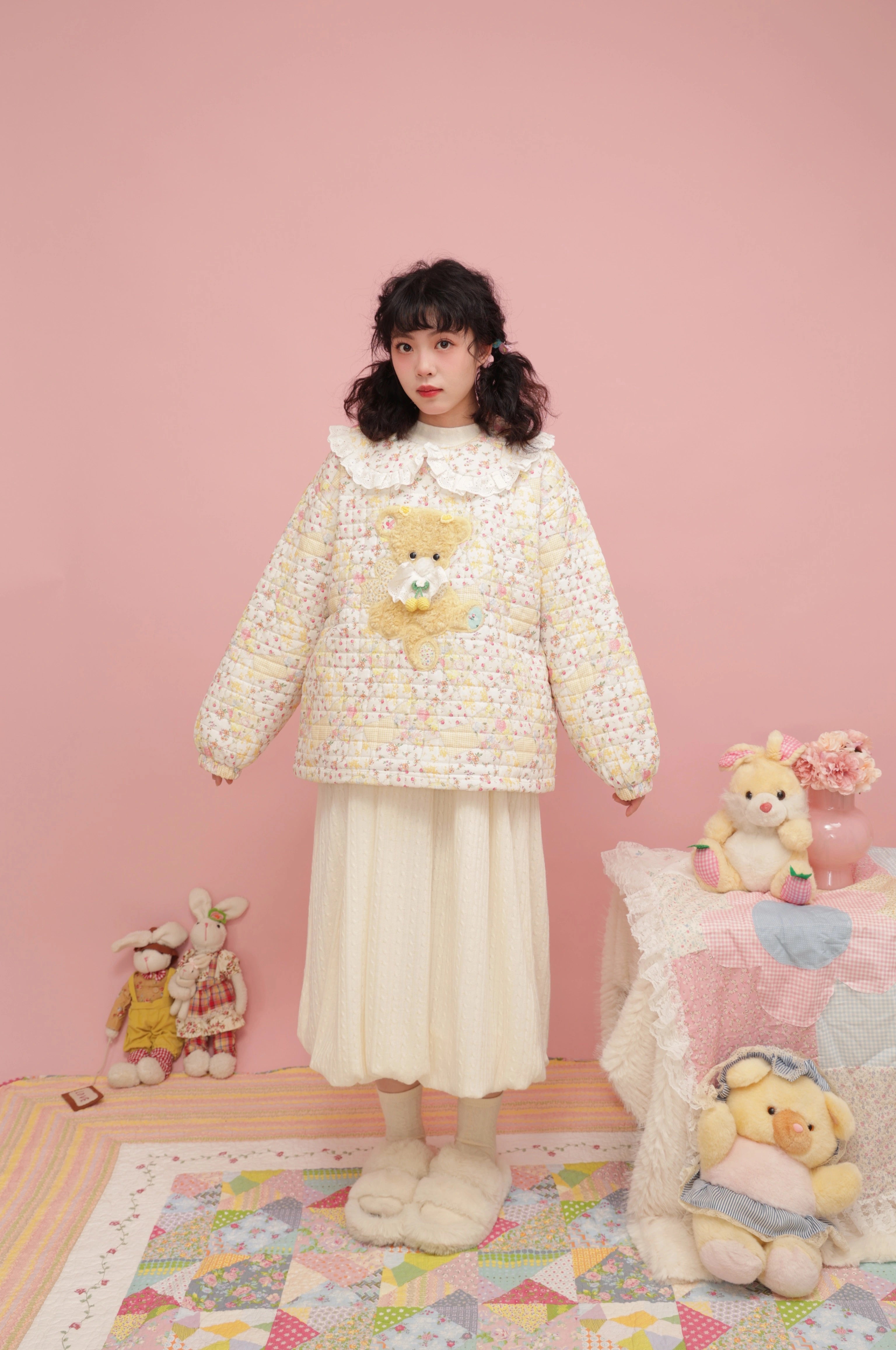 KidCore Doll Collar Coat | Nostalgic, Cute, and Playful Harajuku Fashion by SemenCoicis by Land Decora