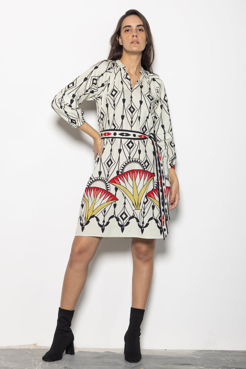 ARROW MOTIFS GIA DRESS by Maude Vivante