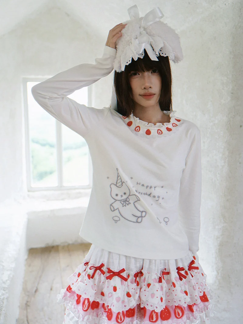 Kawaii Strawberry Top - Daytoday Everyday Institute by Land Decora