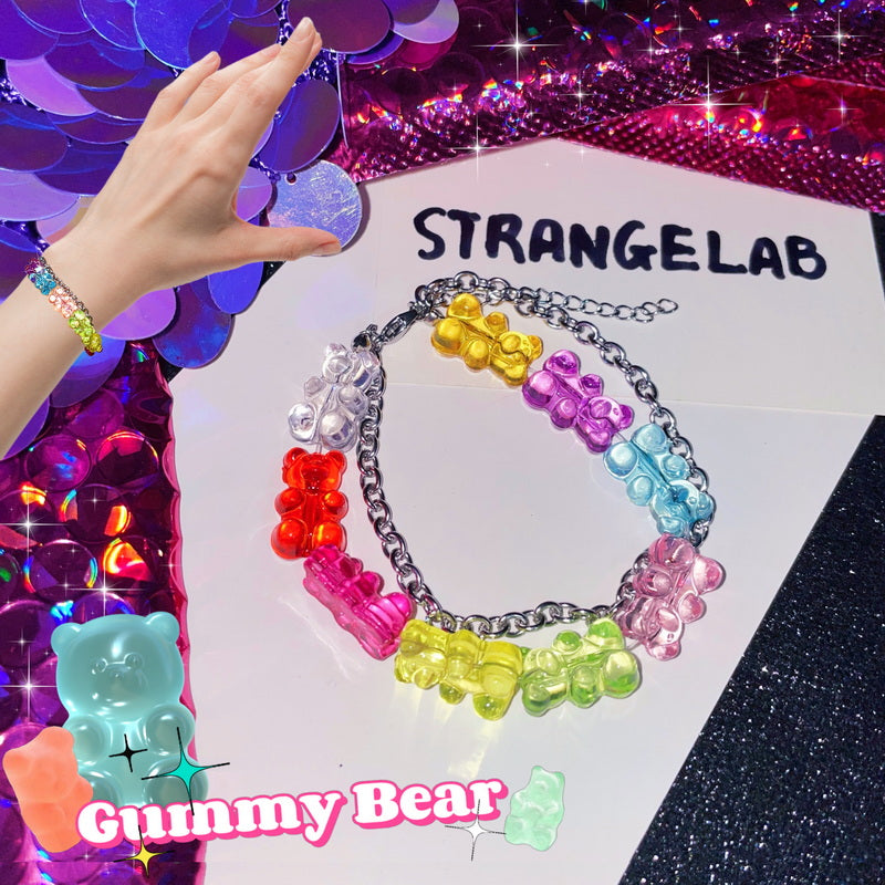 StrangeLab Gummy Bear Bracelet | Decora Cute Candy Bracelet | Transpar by Land Decora