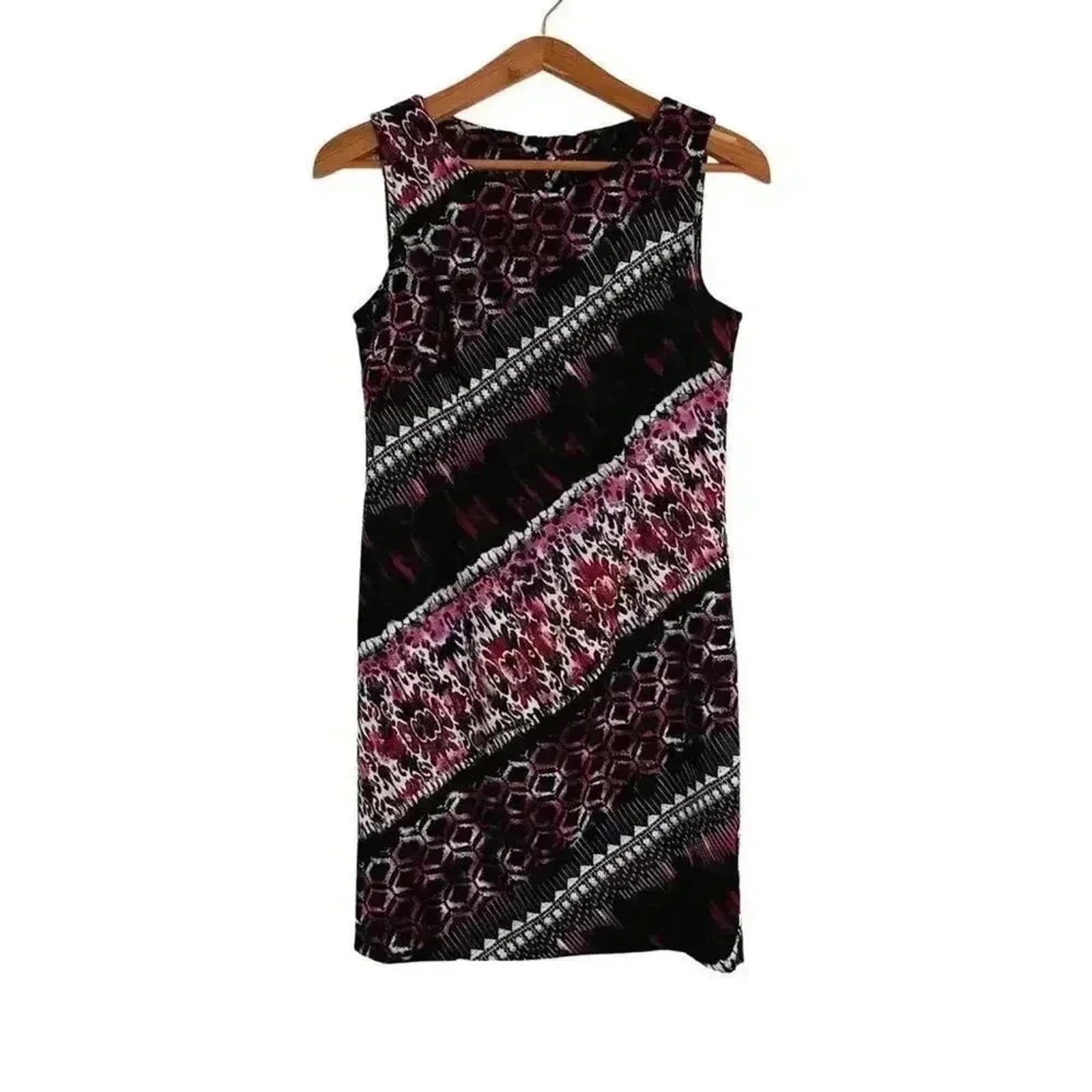 y2k Vintage Connected Pink and Black Printed Mini Dress Women's Size 6 by Hot Girl Secondhand