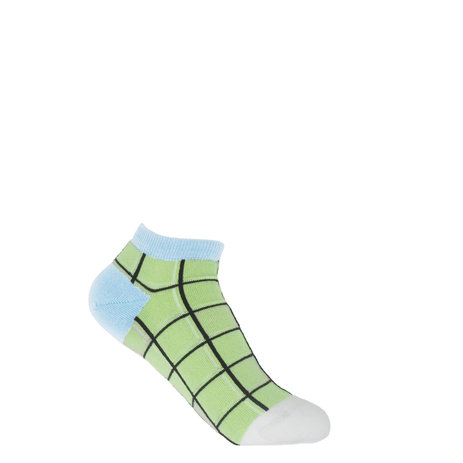 Grid Women's Trainer Socks - Lime by Peper Harow