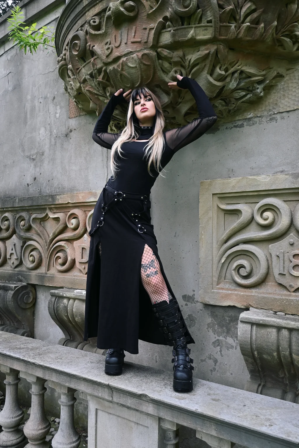 Amaranth Maxi Skirt by KATAKOMB