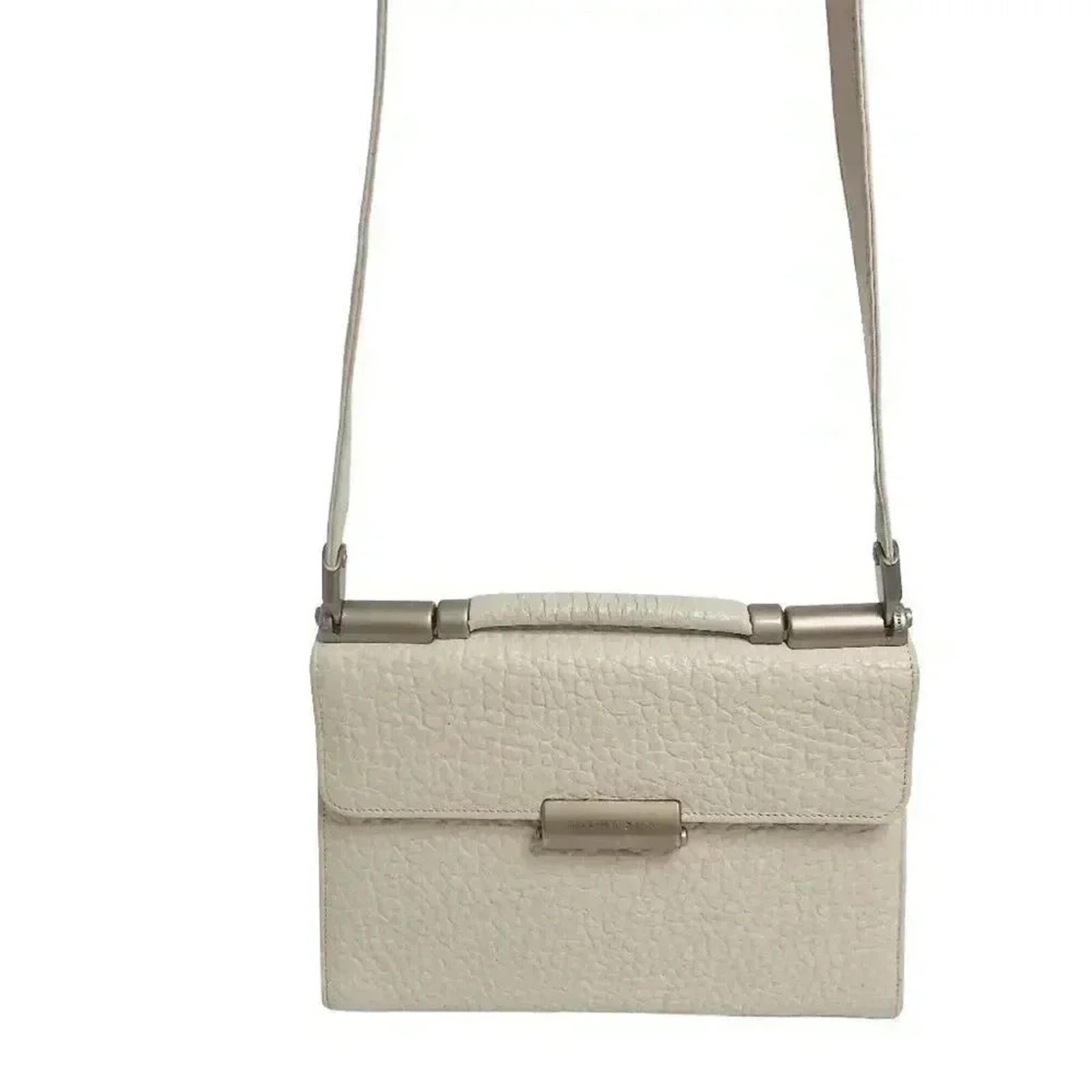 Vintage Mandarina Duck White Leather Bag by Hot Girl Secondhand