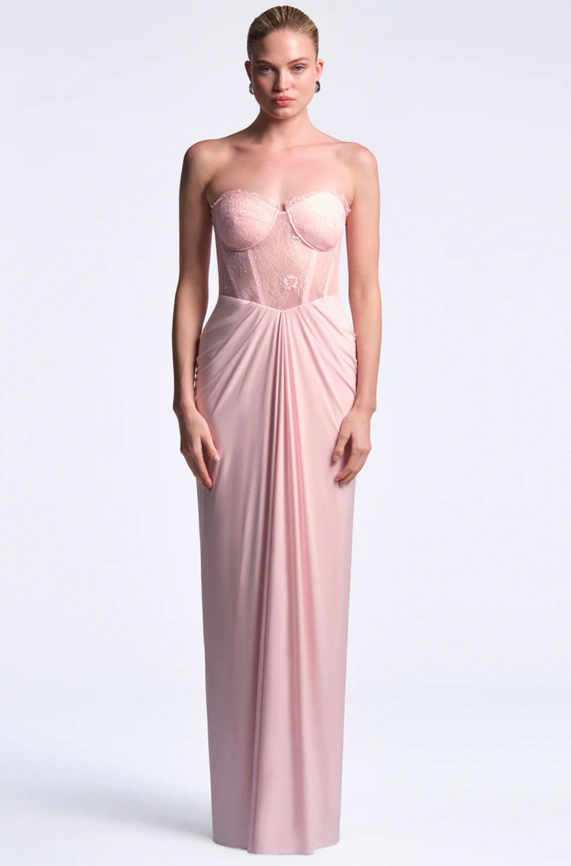BCBGMAXAZRIA Joey Gown in Quartz Pink by Sierra Deene