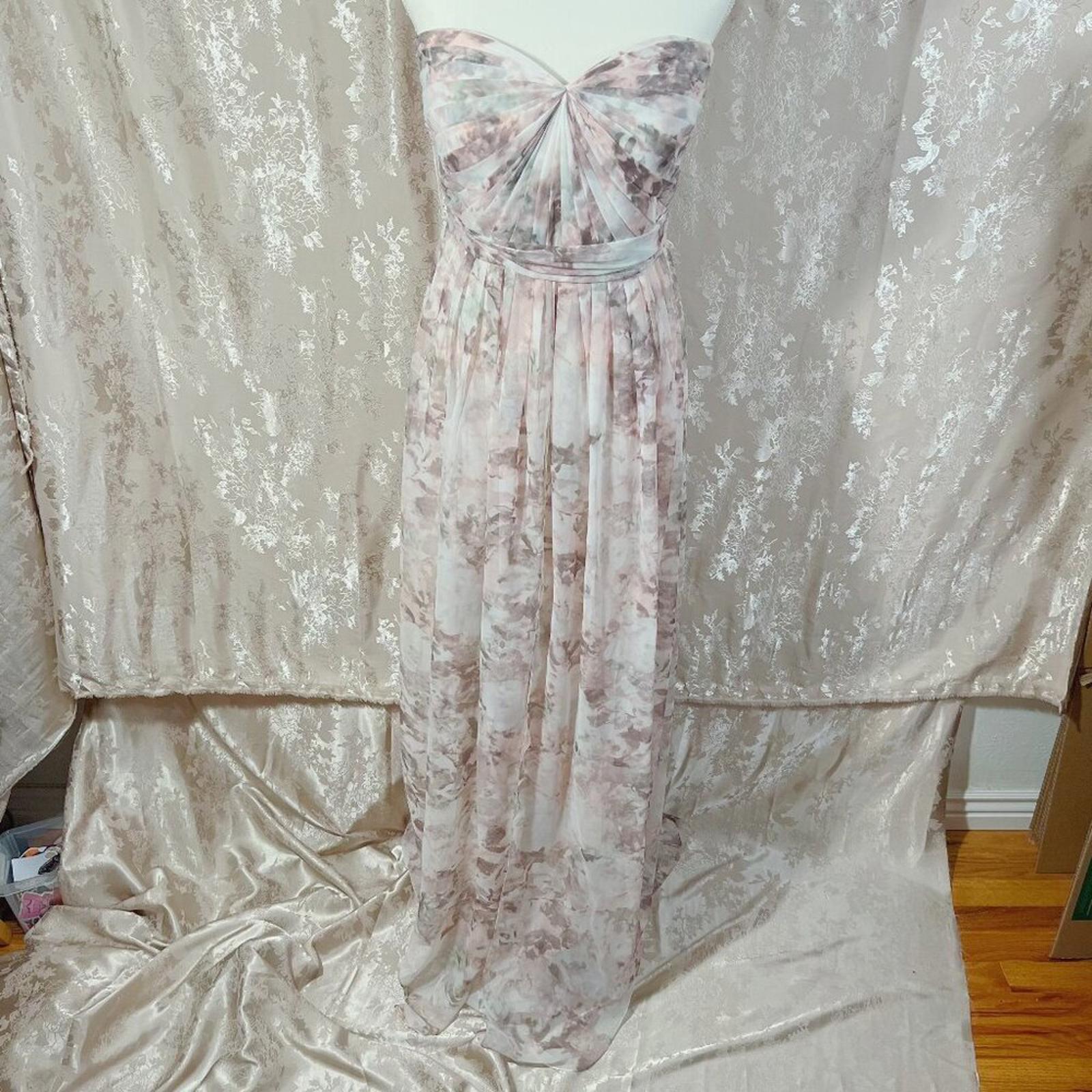 Jenny Yoo Collection Nyla Convertible Bridesmaid Dress Pink Floral Siz by Hot Girl Secondhand