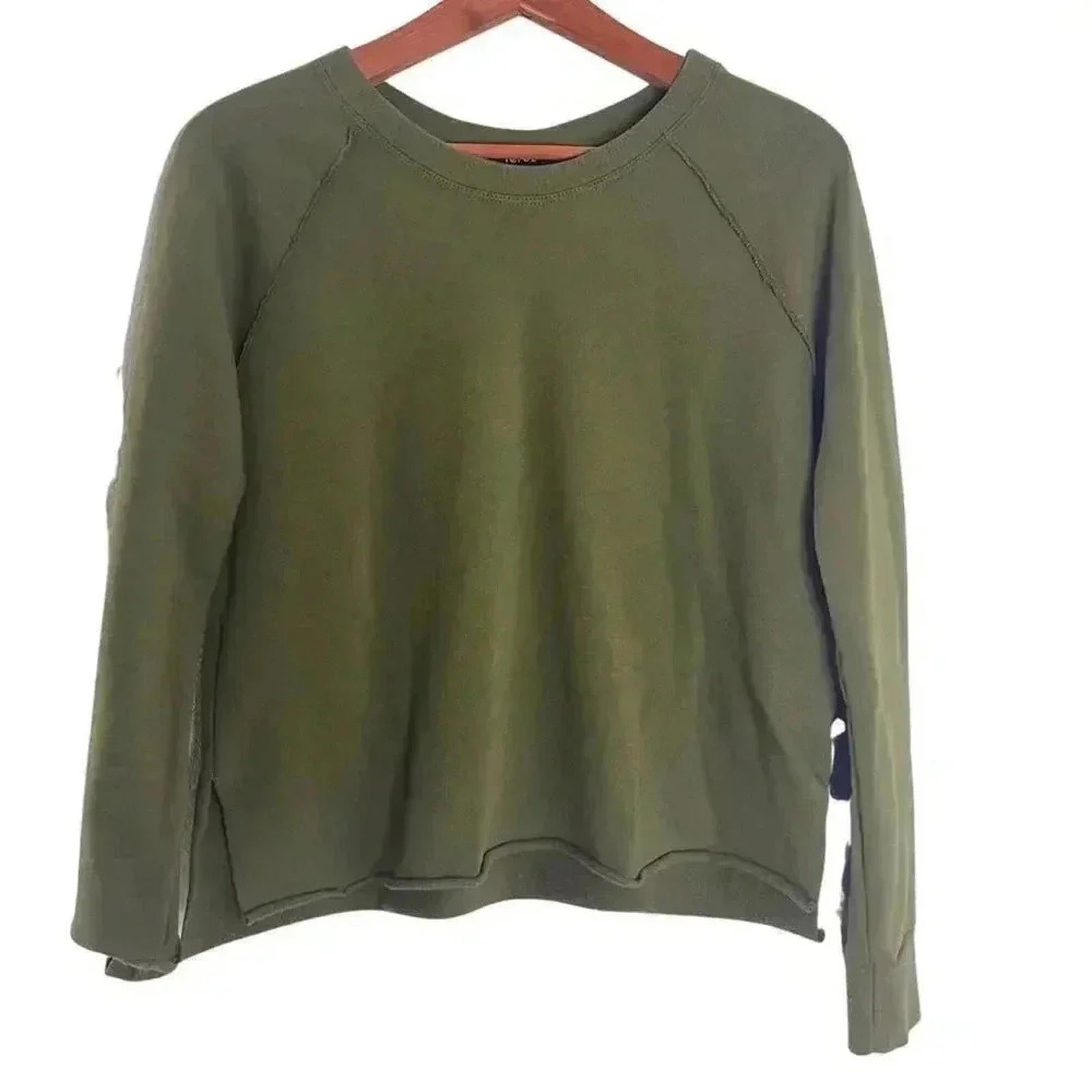Terez Green Fleece Lined Crewneck Sweatshirt Women's Size S Loungewear by Hot Girl Secondhand