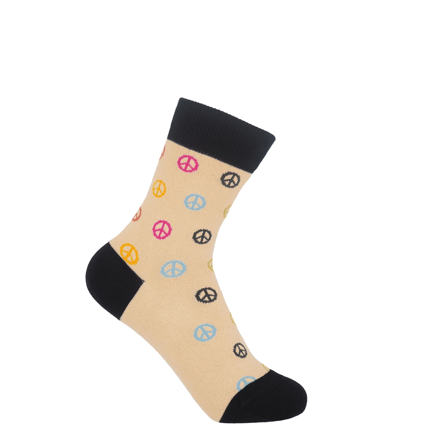 Peace Women's Socks - Beige by Peper Harow