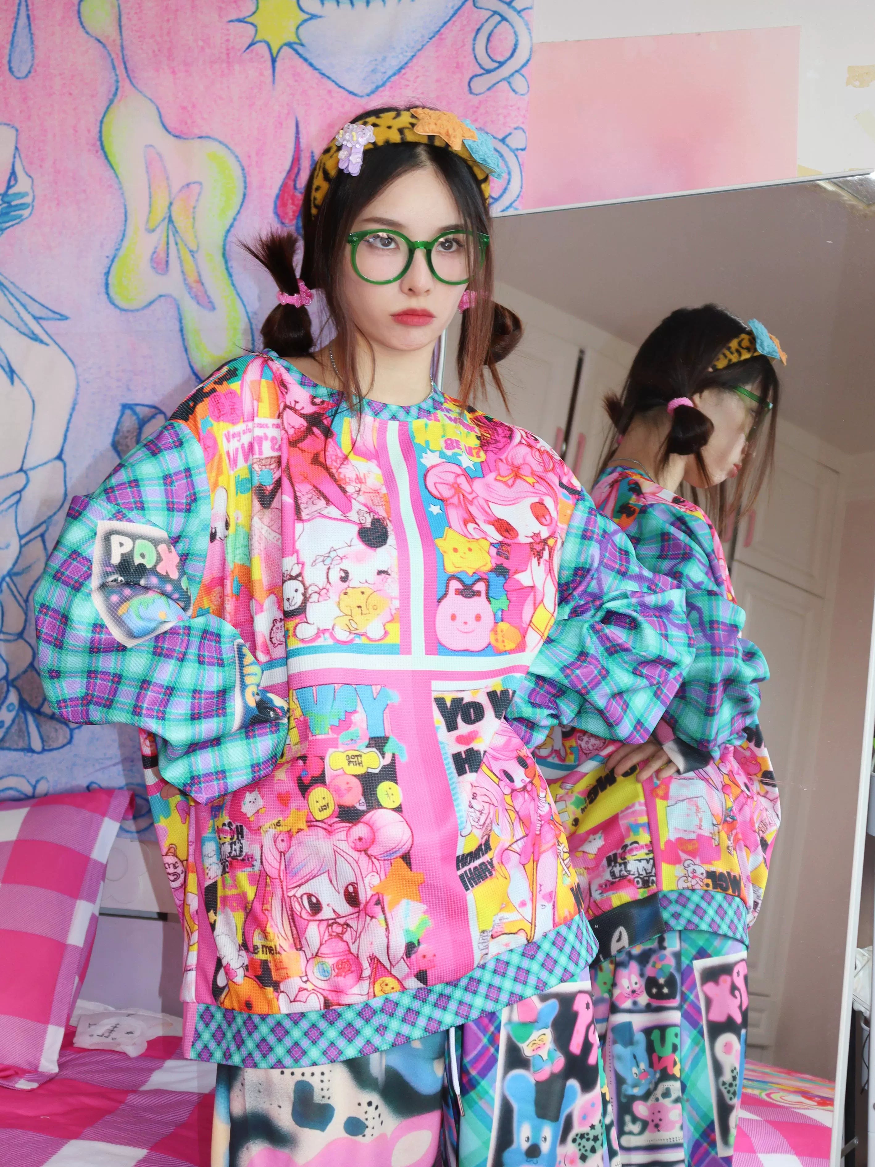 Harajuku Sweatshirt | Cartoon Decora Sweatshirt | Streetwear Style by Land Decora