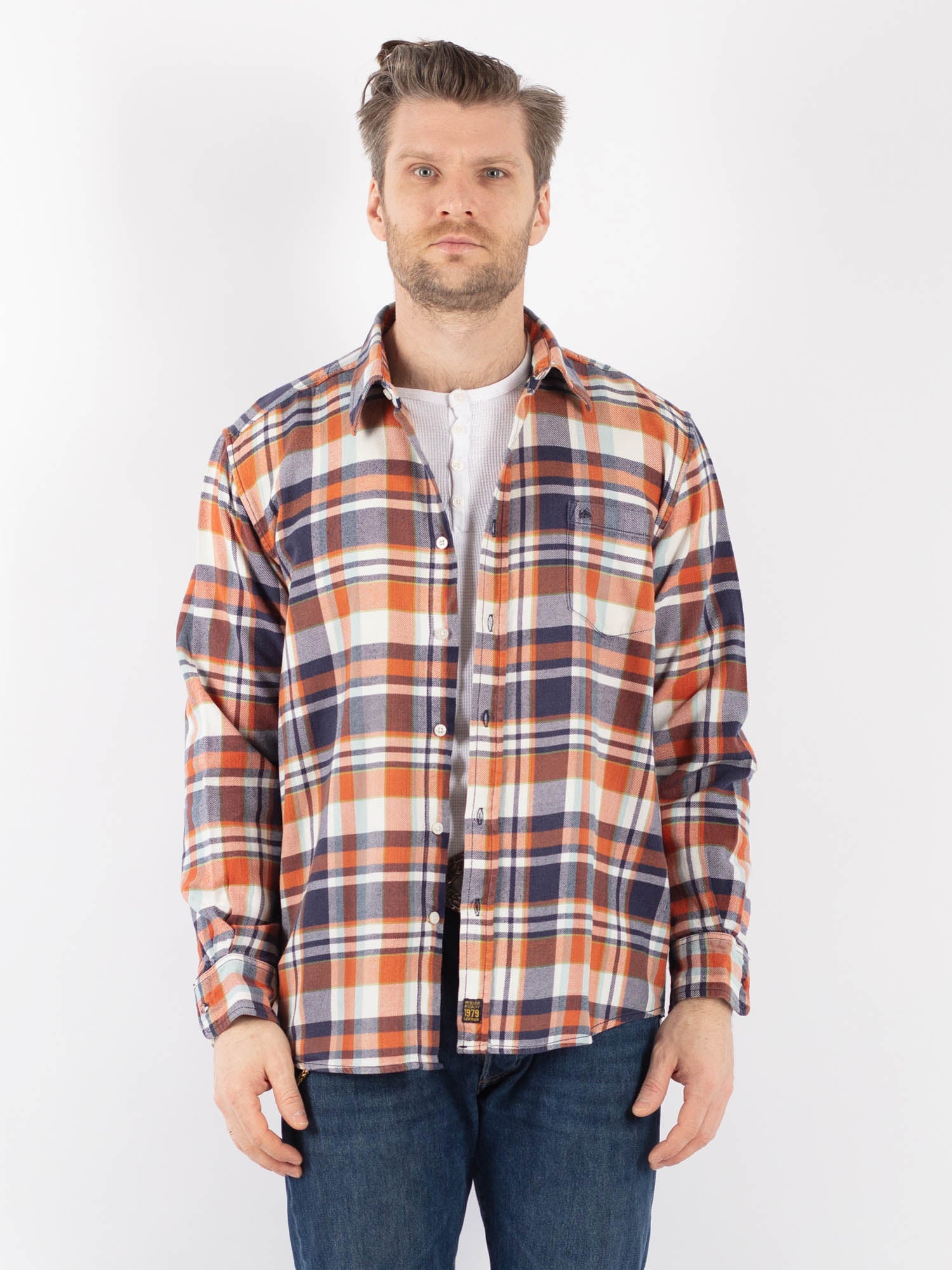 Vintage 00's Men Plaid Flannel Shirt in Multi by Northern Grip