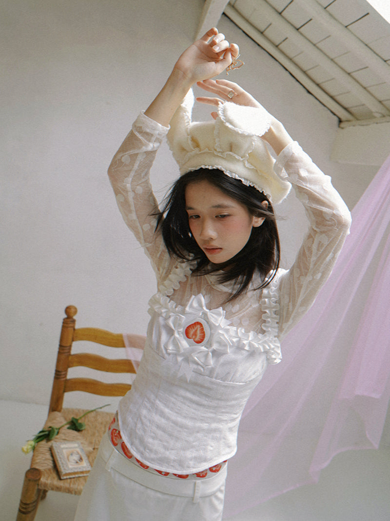 Girly Kei Strawberry Tank Top - daytoday everyday institute by Land Decora