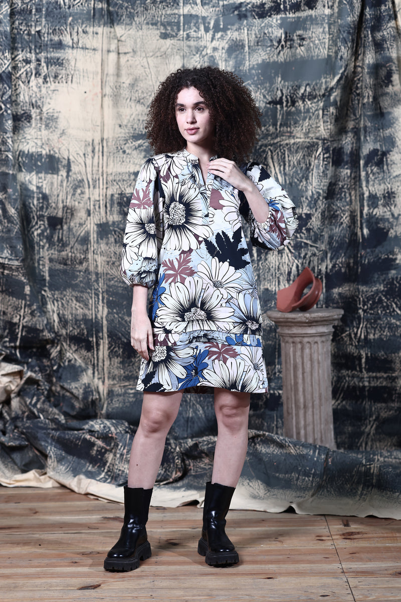 OUTLINE FLORALS FREYA DRESS by Maude Vivante