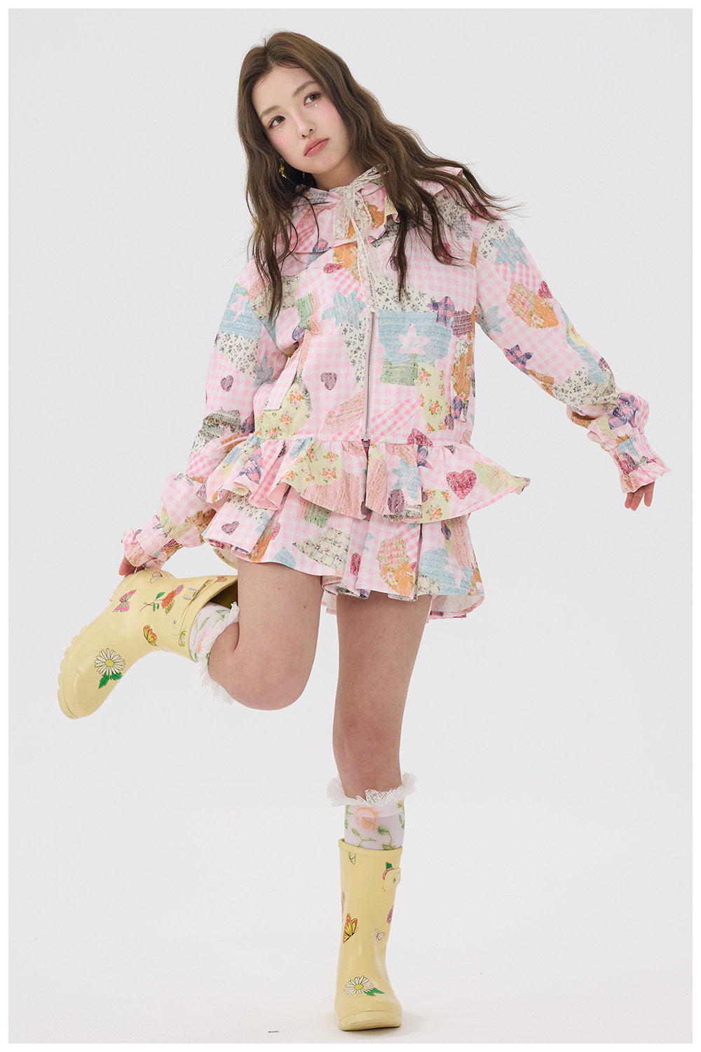 Pink Lace Hoodie & Skirt Set - tntntutu by Land Decora