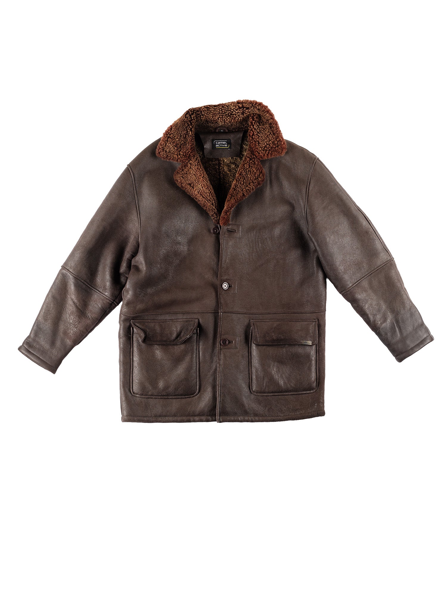 Vintage 90's Camel Active Men Sheepskin Coat in Brown by Northern Grip