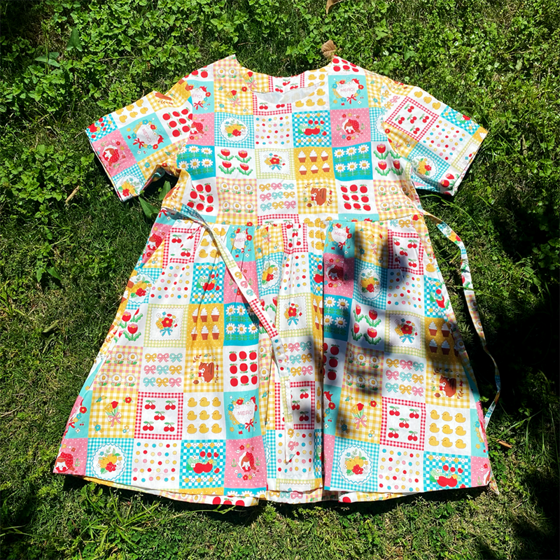 Retro Colorblock Mini Dress Y2K Vintage - Toothshop by Land Decora
