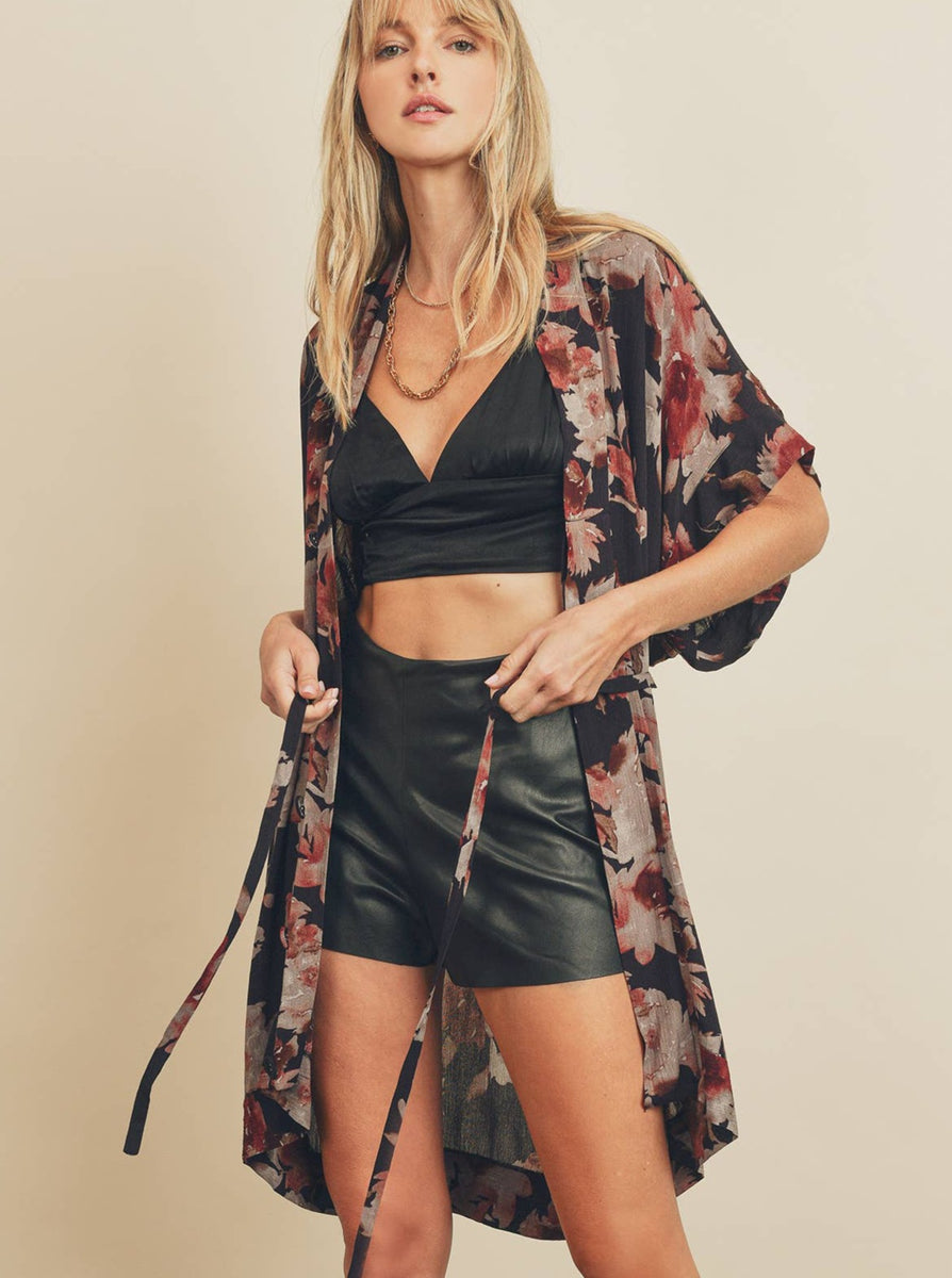 KHLOE KIMONO FLORAL DRESS - FINAL SALE by RAËLIV