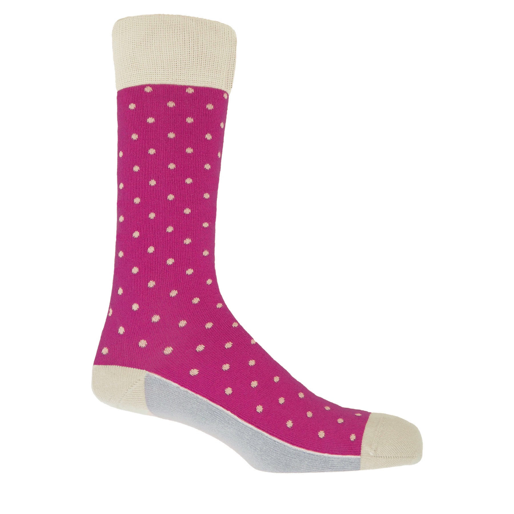 Pin Polka Men's Socks - Pink by Peper Harow
