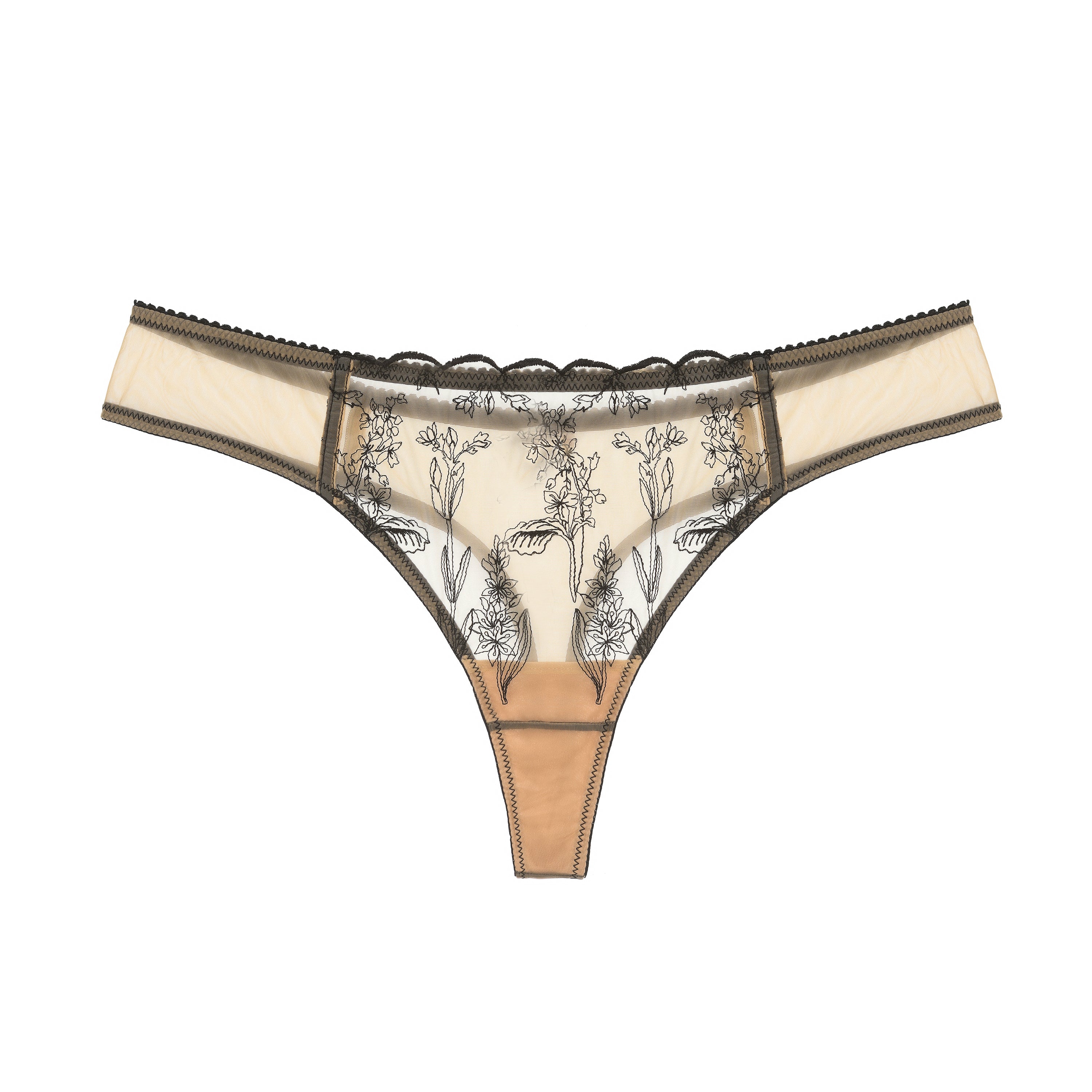 Kim Thong in Floral Embroidery on Jelly Fabric | Amour d'Agnette Lingerie by Amour d'Agnette