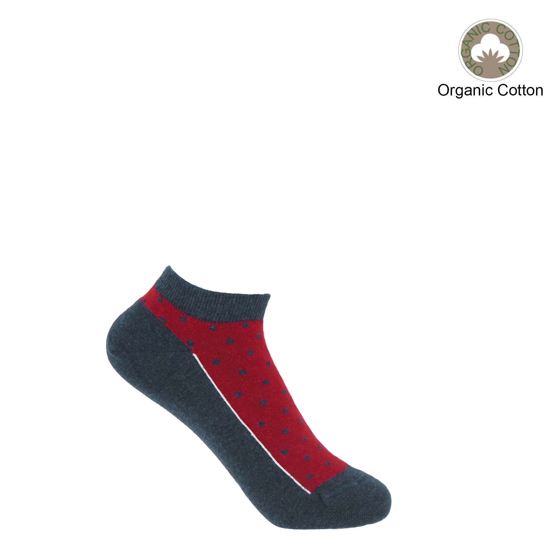 Polka Women's Organic Trainer Socks - Denim by Peper Harow