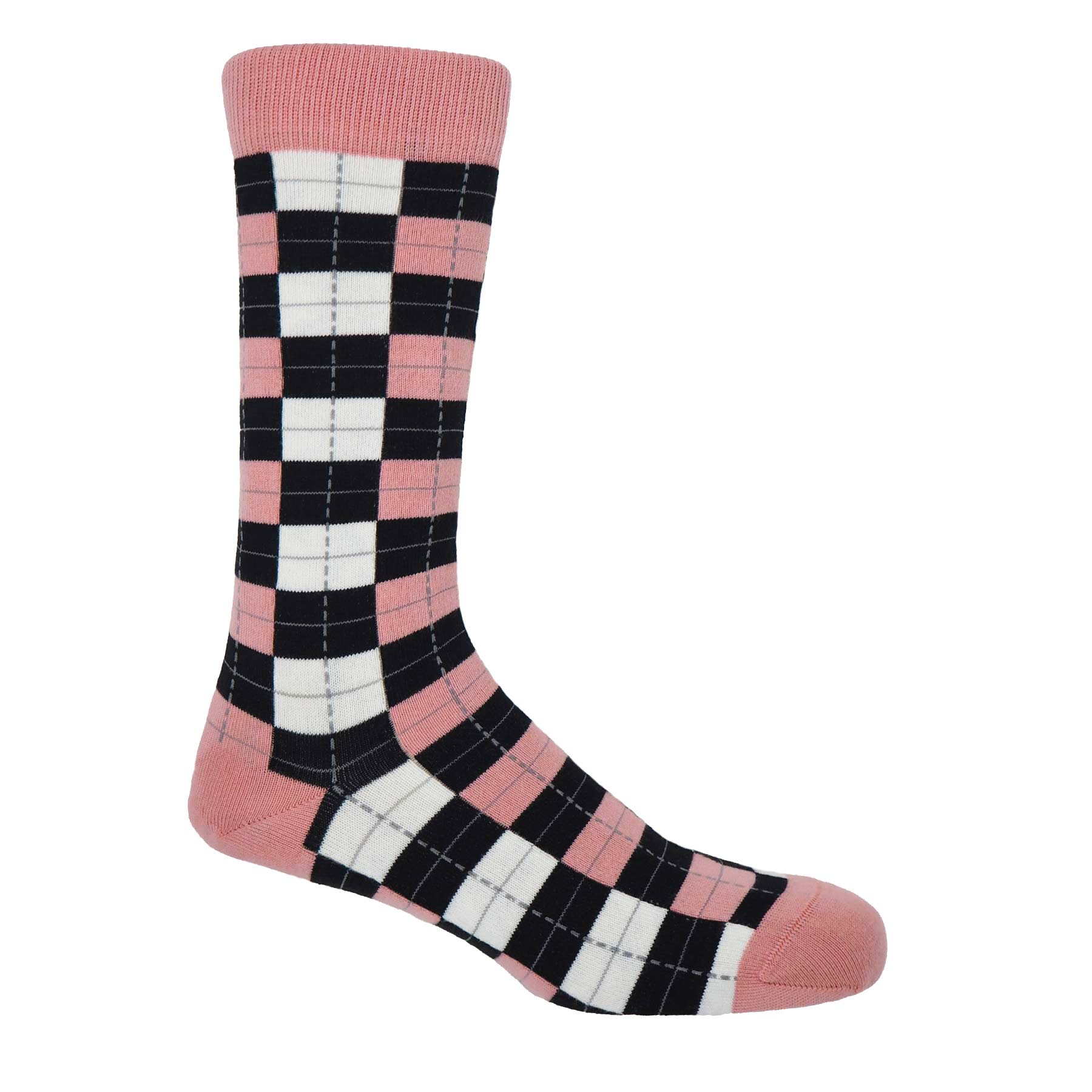 Checkmate Men's Socks - Pink by Peper Harow