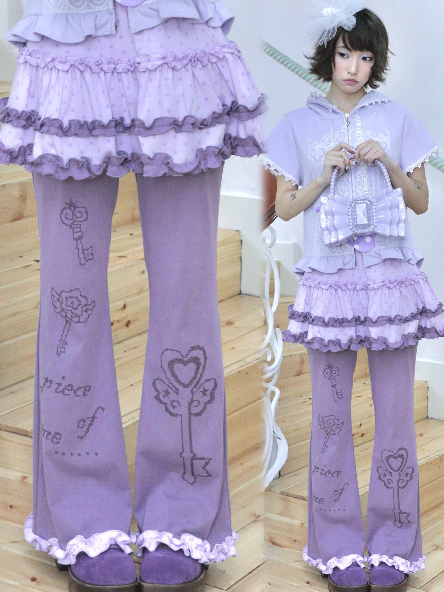 Dreamcore Lace Layered Skort Pants - Hashtag DDD by Land Decora