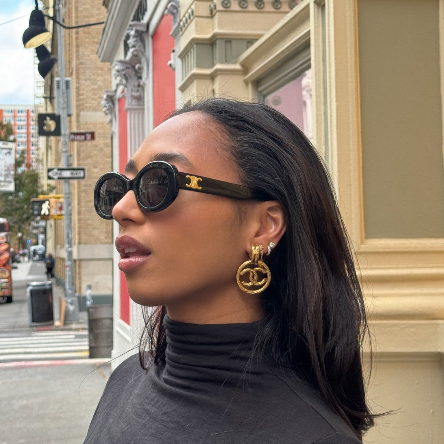 Chanel Vintage Twisted Rope Doorknocker Earrings by The Vintage New Yorker
