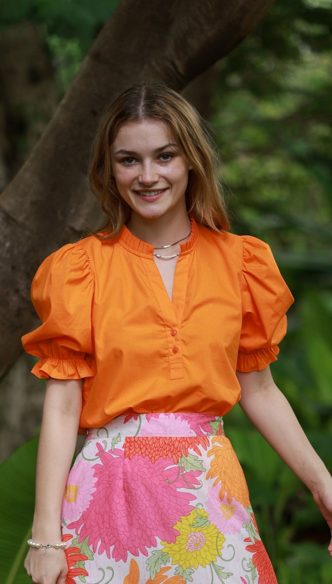 TANGERINE ISLA Top by Maude Vivante