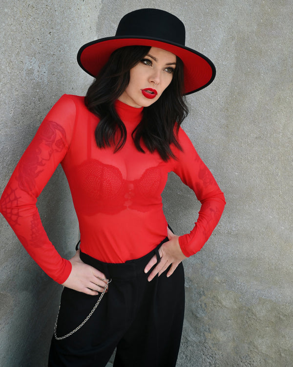 Long Sleeve Mesh Top by KATAKOMB