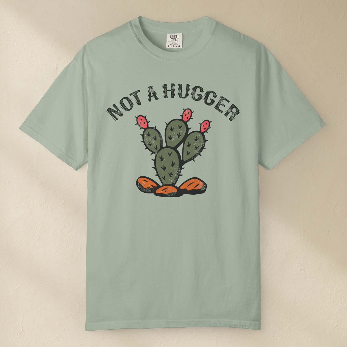 Not A Hugger Retro Cactus T-Shirt by DILLO Outfitters