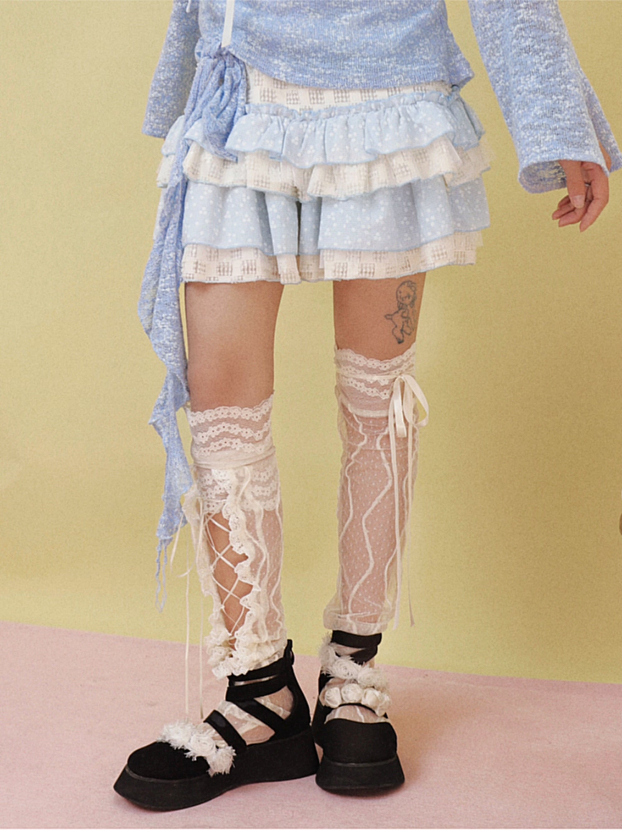 Disorder Kawaii Ruffled High-Waist Cake Skirt – Sweet Harajuku Mini by Land Decora