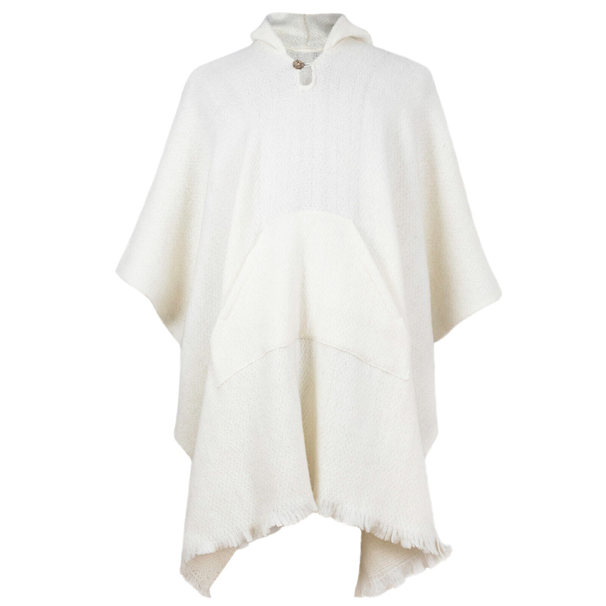 Machangara - Llama Wool Unisex South American Handwoven Hooded Poncho by ECUALAMA