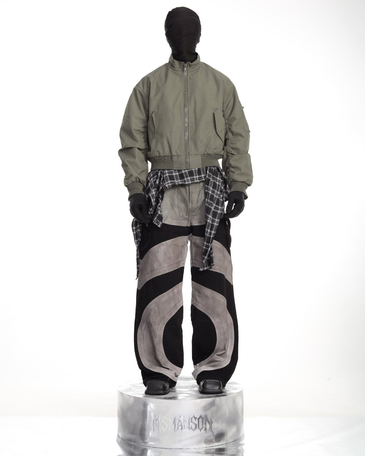 Layered Spliced Jeans by OFFCULTURE