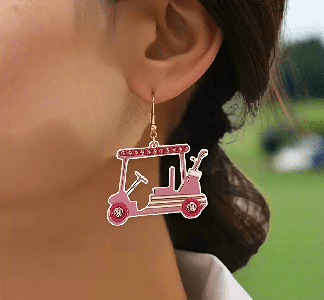Golf Cart Earrings by Putter Girl